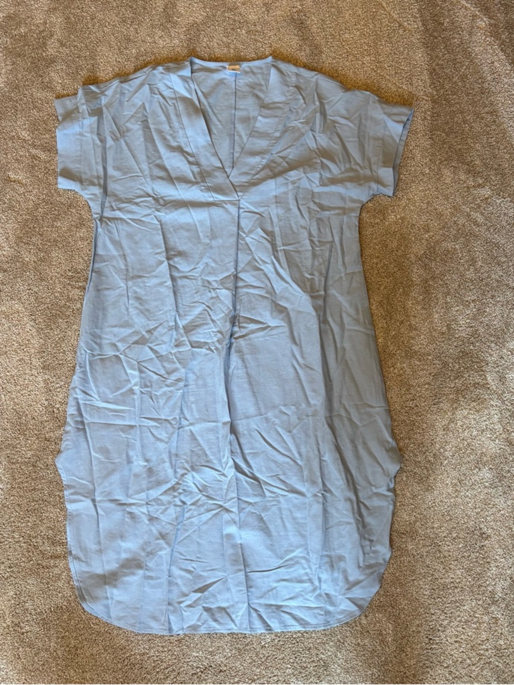 Melrose and Market Light Blue V-Neck Short Sleeve Dress